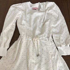 Like new BCBGirls Cream Polka Dot Casual Dress